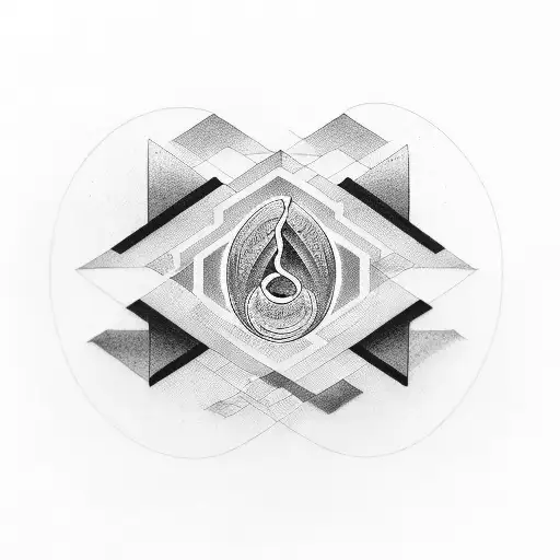 infinity symbol with moutain and music sign tattoo design idea