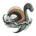 loch ness monster tattoo design idea