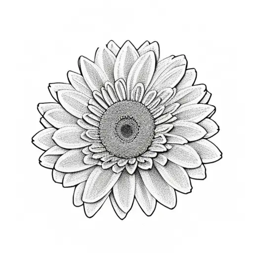 Gerbera, Pink ribbon tattoo design idea