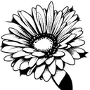 Gerbera with a bee tattoo design idea