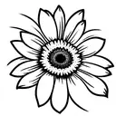 Gerbera with a bee tattoo design idea