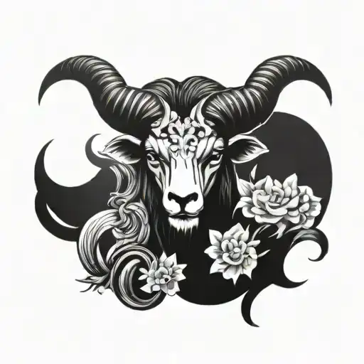 Saint & Sinner Aries tattoo design idea