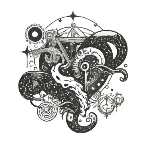 Saint & Sinner Aries constellation tattoo design idea