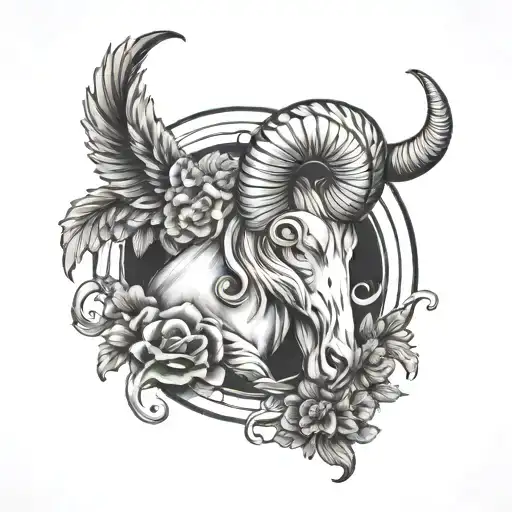 Saint & Sinner Aries tattoo design idea