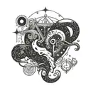 Saint & Sinner Aries constellation tattoo design idea