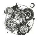 Saint & Sinner Aries constellation tattoo design idea