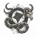 Saint & Sinner Aries constellation tattoo design idea