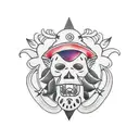 Peruvian Sun tattoo design idea