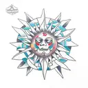 Peruvian Sun tattoo design idea