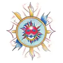 Peruvian Sun tattoo design idea