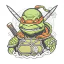 one head raffael TMNT in russian style tattoo tattoo design idea