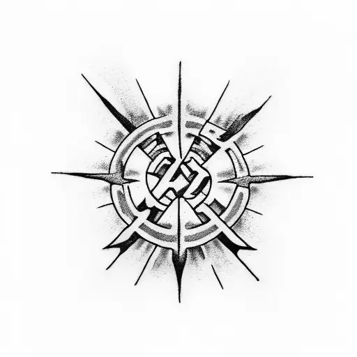 Please design a 2x2 inch tattoo with the words "Let there be ROCK" in the style of ACDC tattoo design idea