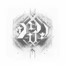 Please design a 2x2 inch tattoo with the words "Let there be ROCK" in the style of ACDC tattoo design idea