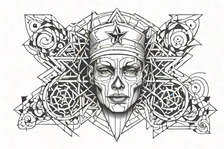 Stern Nurse of Men tattoo design idea