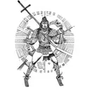 aztec warrior mythology tattoo design idea