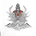 aztec warrior mythology tattoo design idea