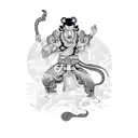 High-resolution image in anphase. 2. Character: "The mythical character of the Monkey King" tattoo design idea