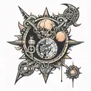 cyberpunk edgerunners moon pick tattoo design idea