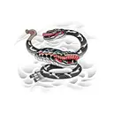 Desert Kingsnake Strangling a Rattlesnake tattoo design idea