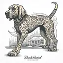 bloodhound mantrailing tattoo tattoo design idea