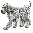 bloodhound mantrailing tattoo tattoo design idea