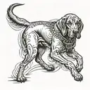 bloodhound mantrailing tattoo tattoo design idea