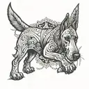 bloodhound mantrailing tattoo tattoo design idea