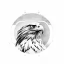 astronaut, eagle, red triangle, life, time, travel  tattoo design idea