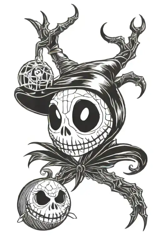 nightmare before christmas tattoo design idea