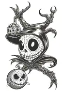 nightmare before christmas tattoo design idea