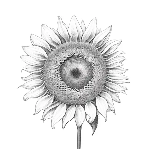 Sunflower tattoo design idea