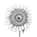 Sunflower tattoo design idea