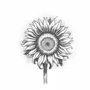 Sunflower tattoo design idea