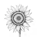 Sunflower tattoo design idea