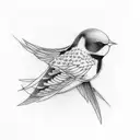 Swallow Bird tattoo design idea