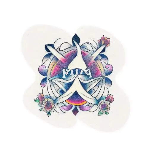 Deisgn a tatoo with my daughters' and wife's names. my daughters' names are Hana and Riya. wife's name is Yuva tattoo design idea