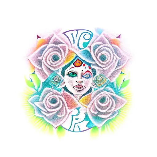 design a tattoo with the following names of my daughters and my wife: Hana, Riya and Yuva tattoo design idea