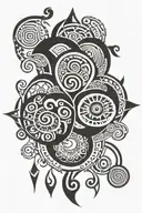 magic blessing tattoo design idea