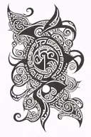 magic blessing tattoo design idea
