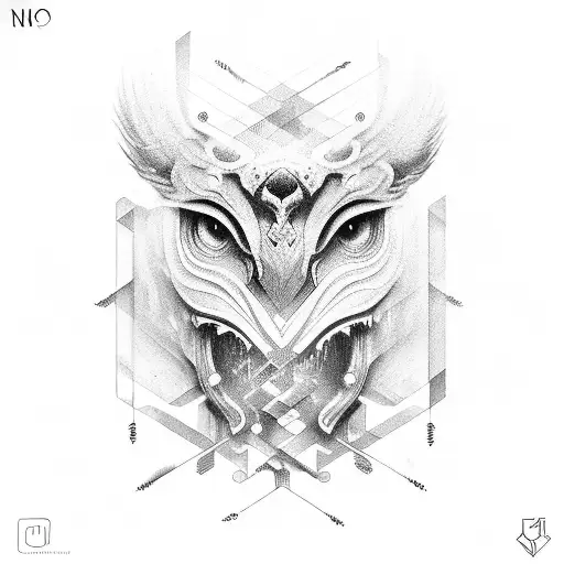 the word "Noi" in the center of some sound frequencies tattoo design idea