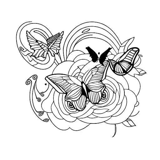 Incorporate a vibrant butterfly with piano keys to symbolize the uplifting nature of 'Viva la Vida' tattoo design idea