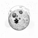 moon and ladybug tattoo design idea