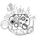 A minimalist tattoo of a video game console controller tattoo design idea