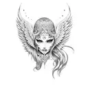 fallen angel tattoo design idea