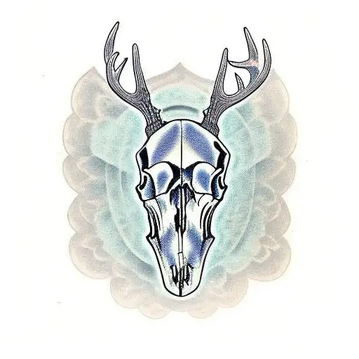Free White Tailed Deer Clipart - Camo Deer Skull Tattoo - Free Transparent  PNG Clipart Images Download