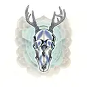 deer skull tattoo design idea