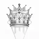 king crown with text Liam tattoo design idea