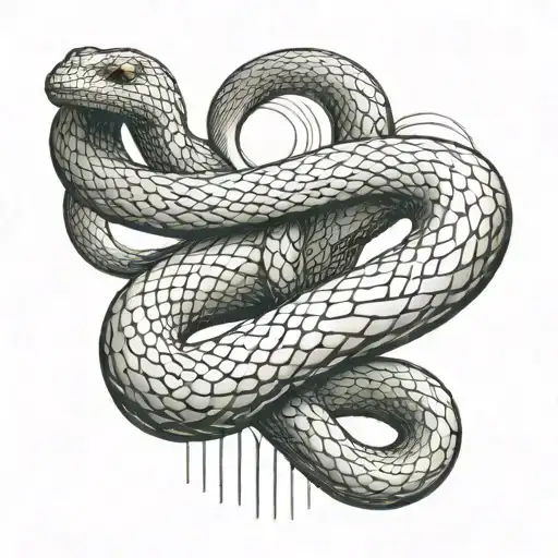 Snake as infinity symbol tattoo design idea