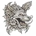 hood, struggle, pain  tattoo design idea