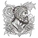 hood, struggle, pain  tattoo design idea